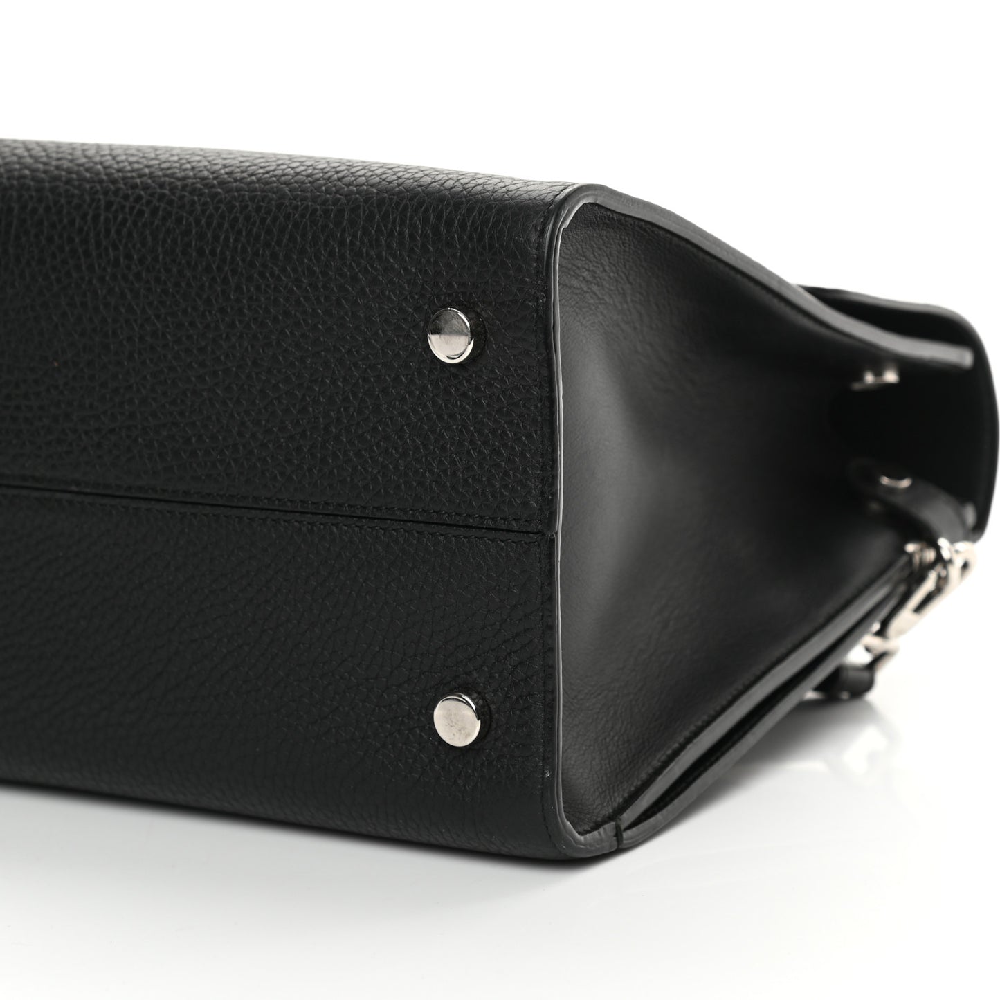 Grained Calfskin Medium Diorever Flap Black
