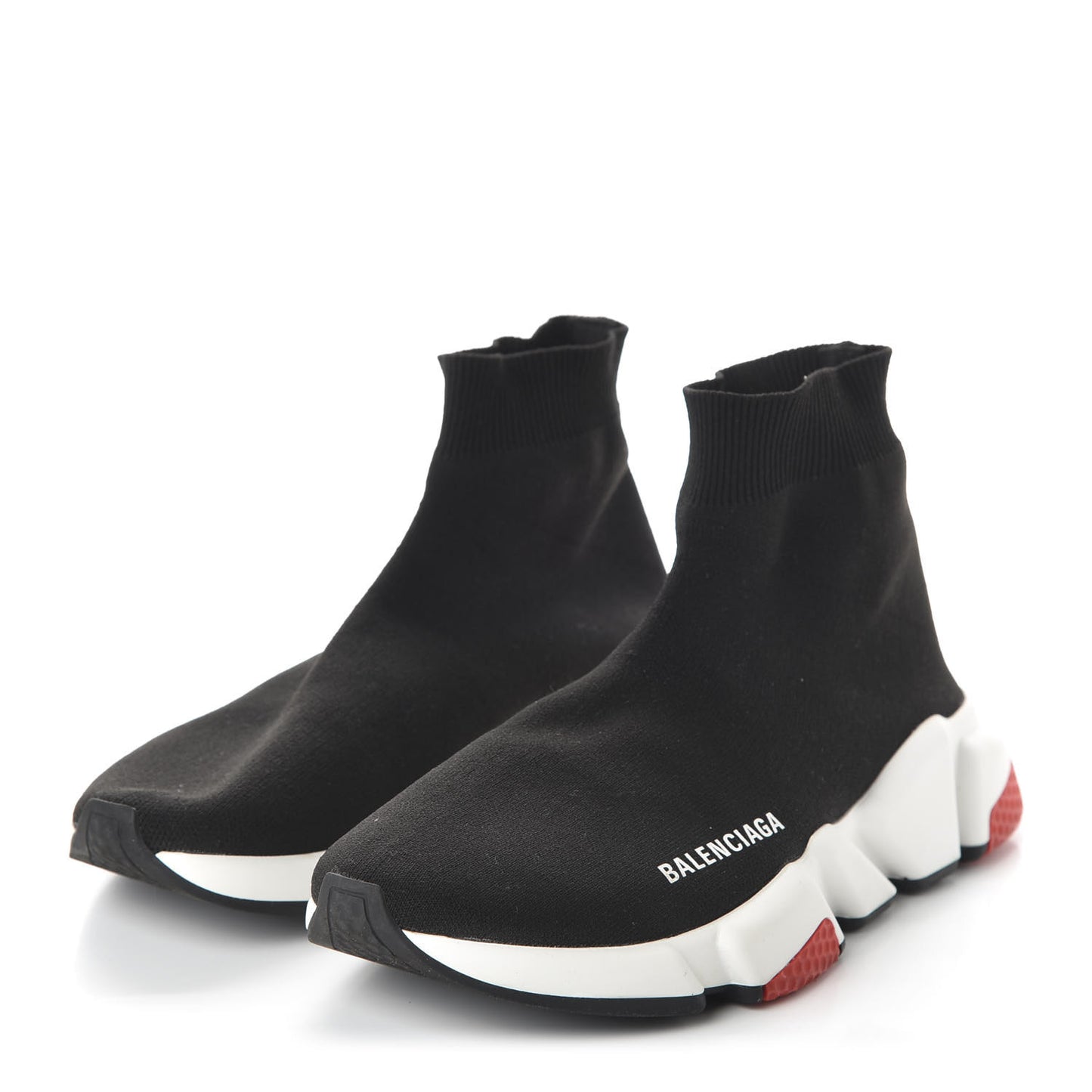 Neoprene Knit Womens Speed Sneakers 39 Black Red