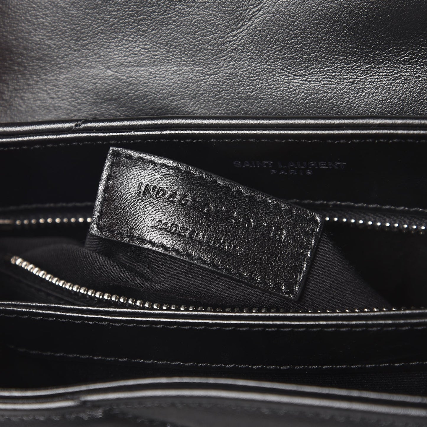 Calfskin Y Quilted Monogram Toy Loulou Crossbody Bag Black