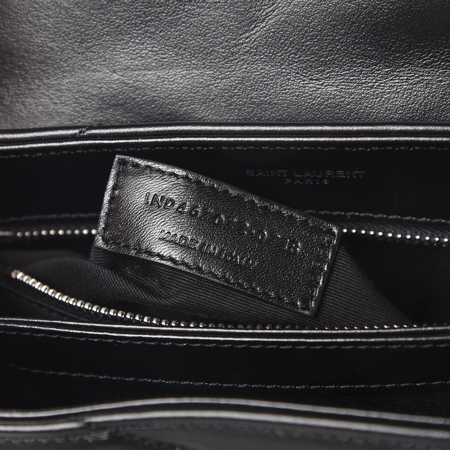 Saint Laurent Calfskin Y Quilted Monogram Toy Loulou Crossbody Bag Black 8 of 9
