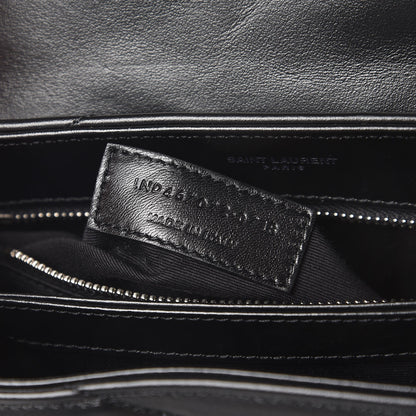Saint Laurent Calfskin Y Quilted Monogram Toy Loulou Crossbody Bag Black 8 of 9