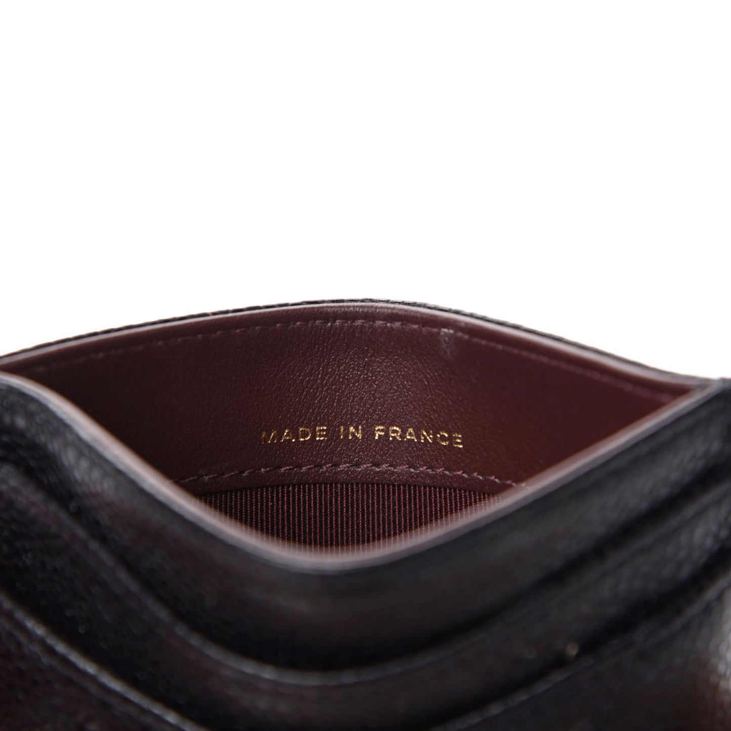 Caviar Quilted Card Holder Black