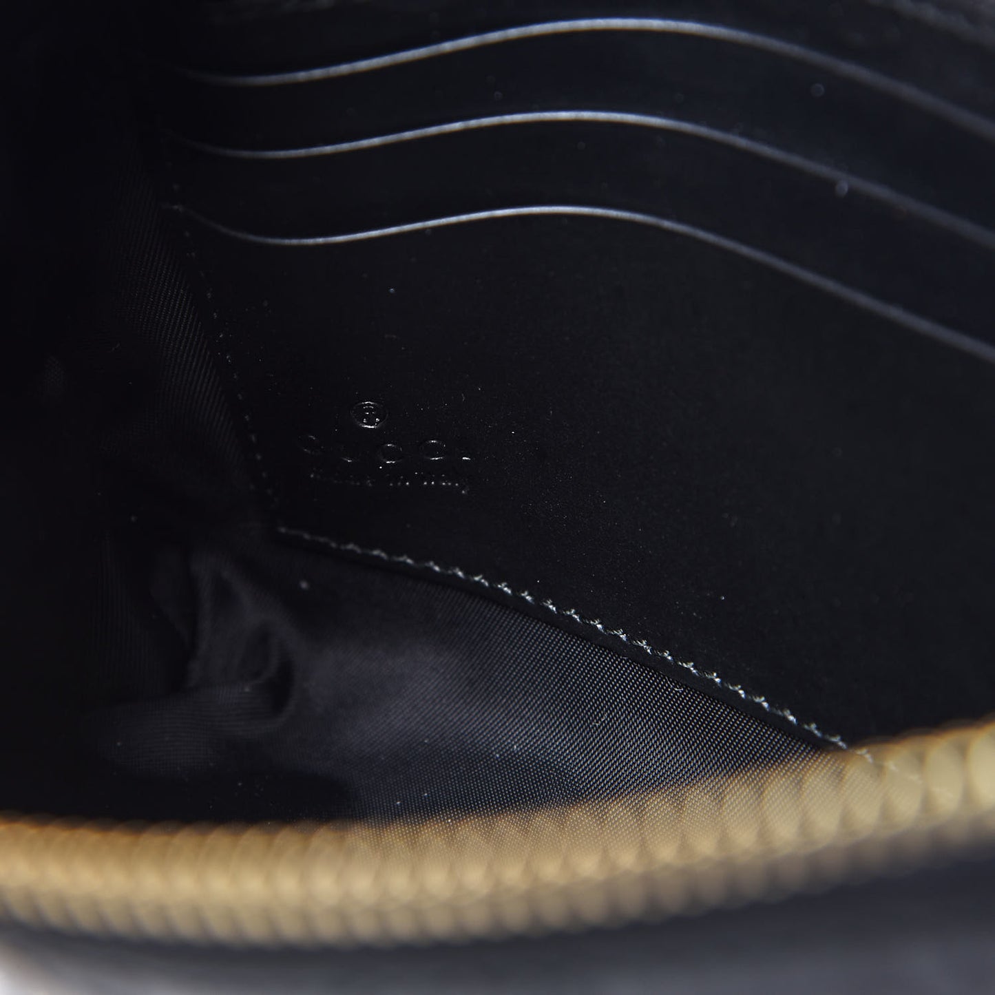 Guccissima Signature Wrist Wallet Black