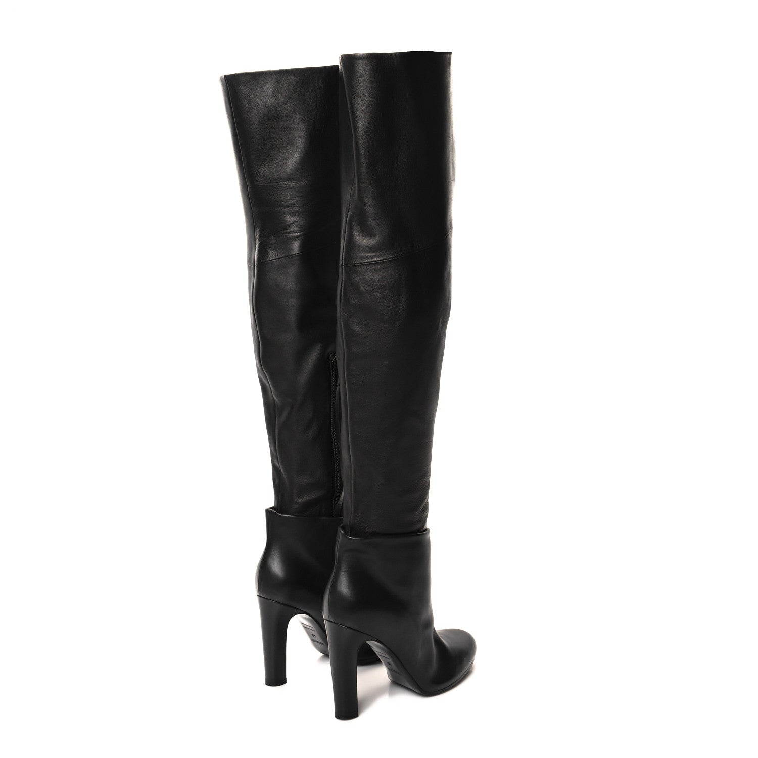 Hermes Calfskin Over The Knee Boots 40 Black 4 of 8