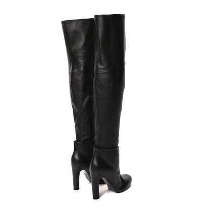 Hermes Calfskin Over The Knee Boots 40 Black 4 of 8