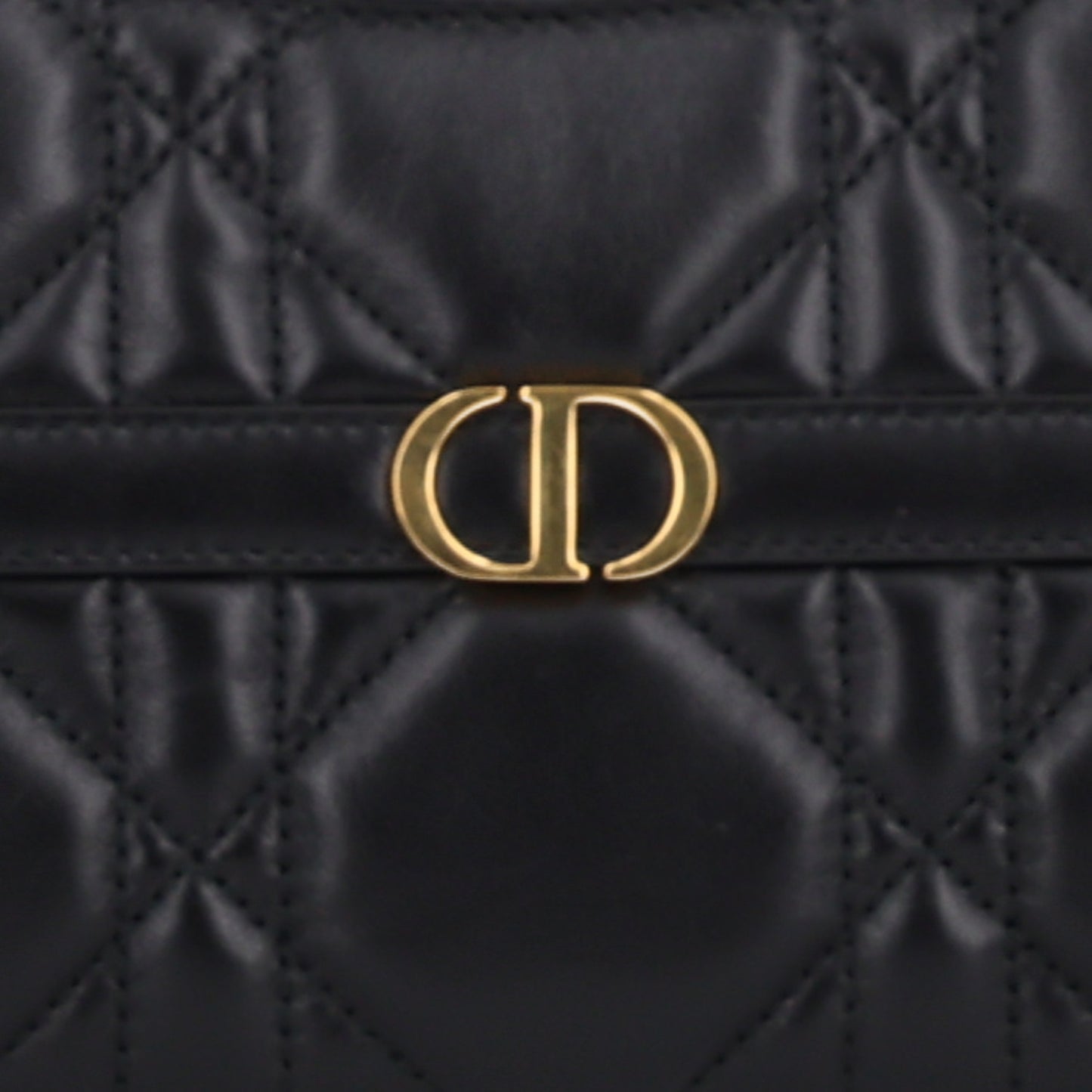 Calfskin Macrocannage Miss Caro Mini Hobo Bag Black