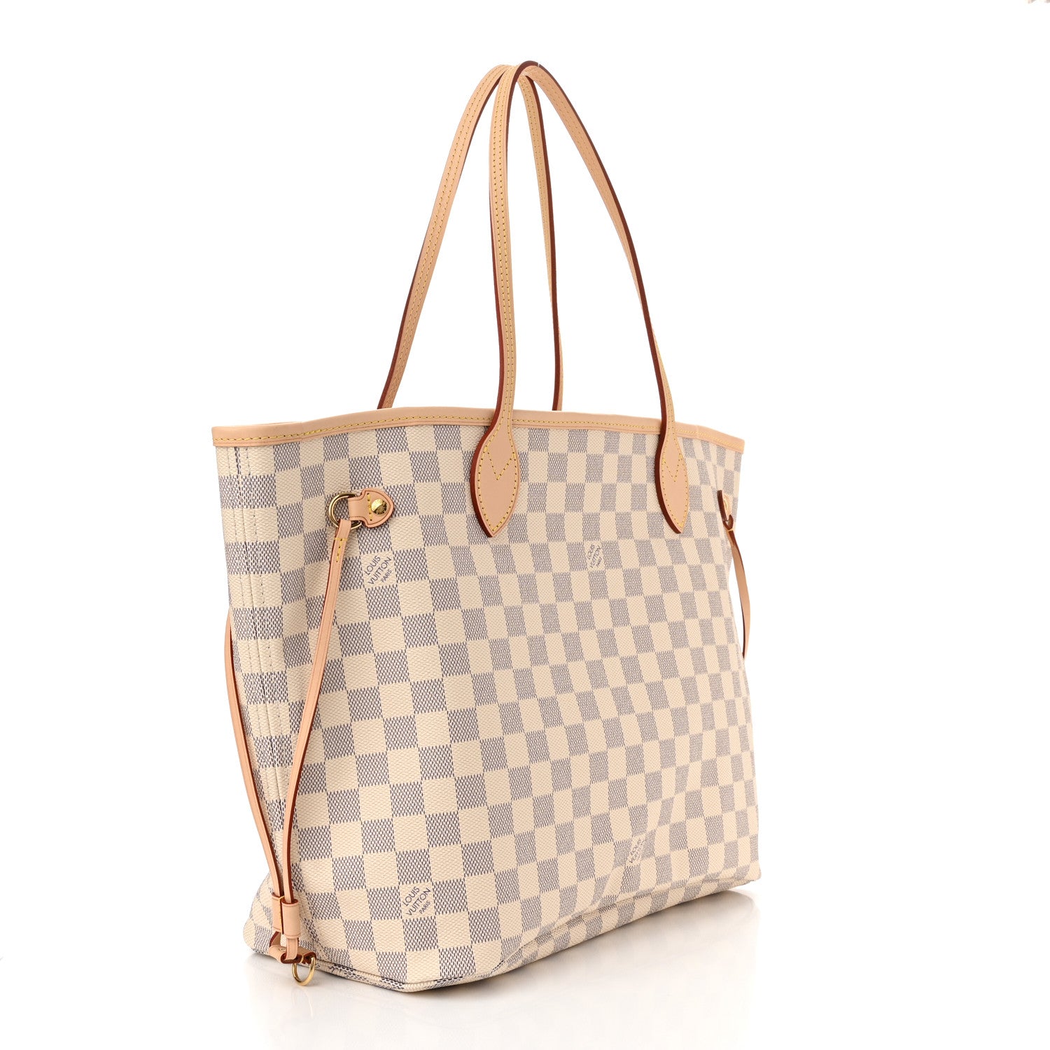 Louis Vuitton Damier Azur Neo Neverfull MM Rose Ballerine 3 of 10