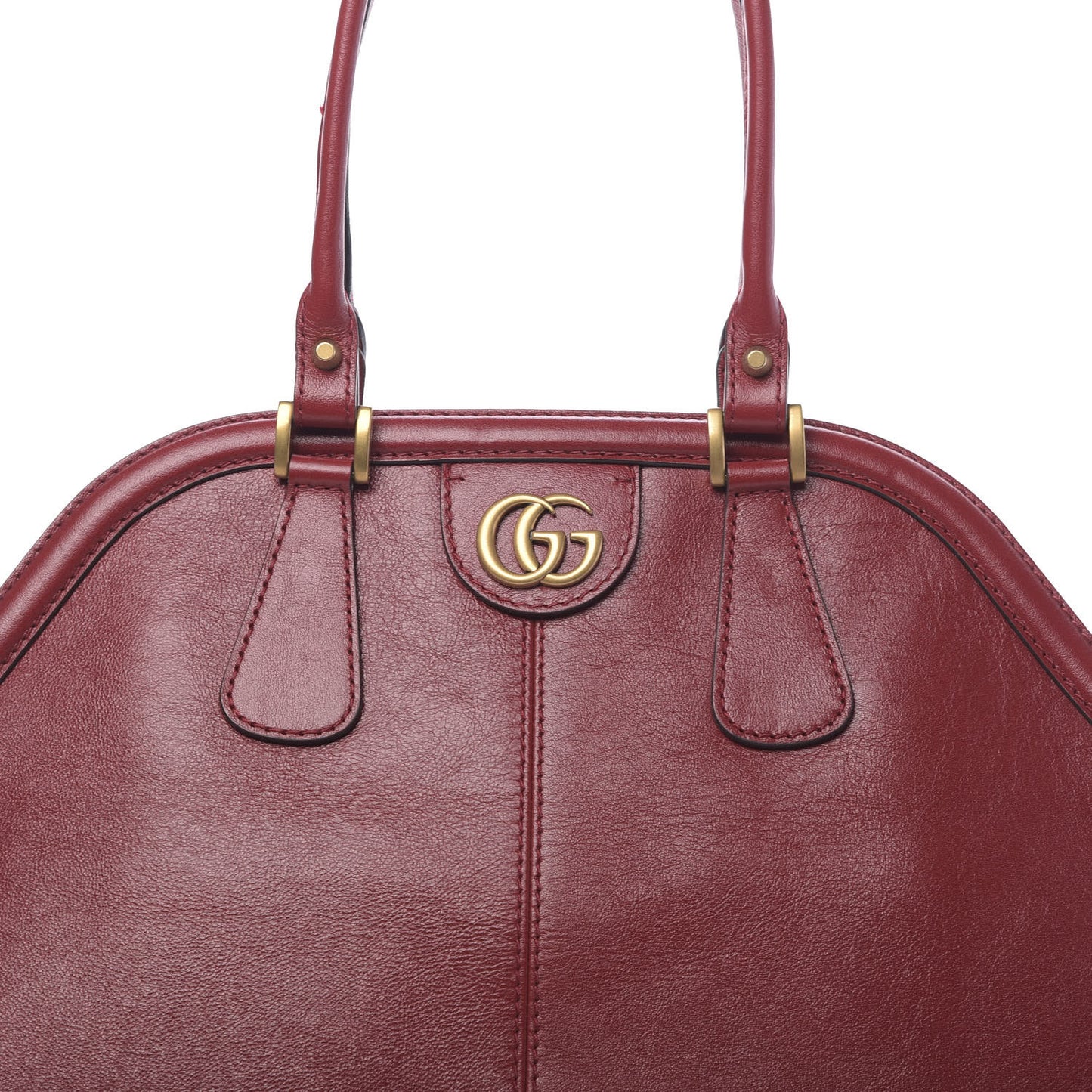 Calfskin Large Re(Belle) Top Handle Bag Red