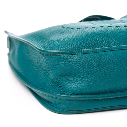 Hermes Taurillon Clemence Evelyne III GM Bleu Izmir 9 of 13