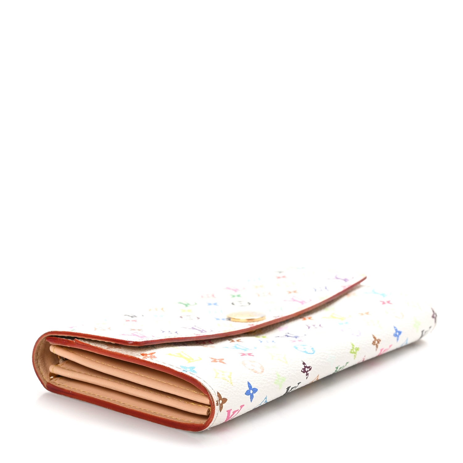 Louis Vuitton Monogram Multicolor Sarah Wallet White 4 of 10