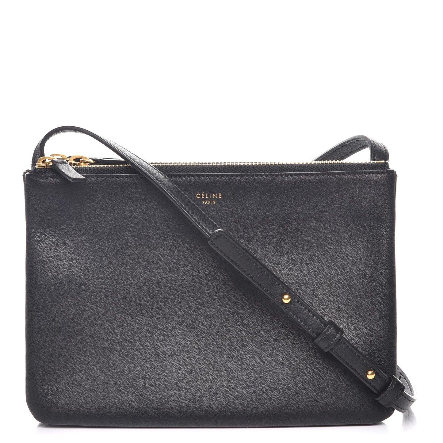Lambskin Small Trio Crossbody Bag Black