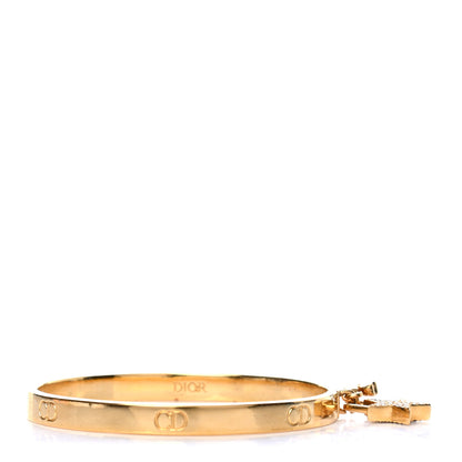 Christian Dior Metal Crystal Lucky Locket Star Bracelet Gold 1 of 8