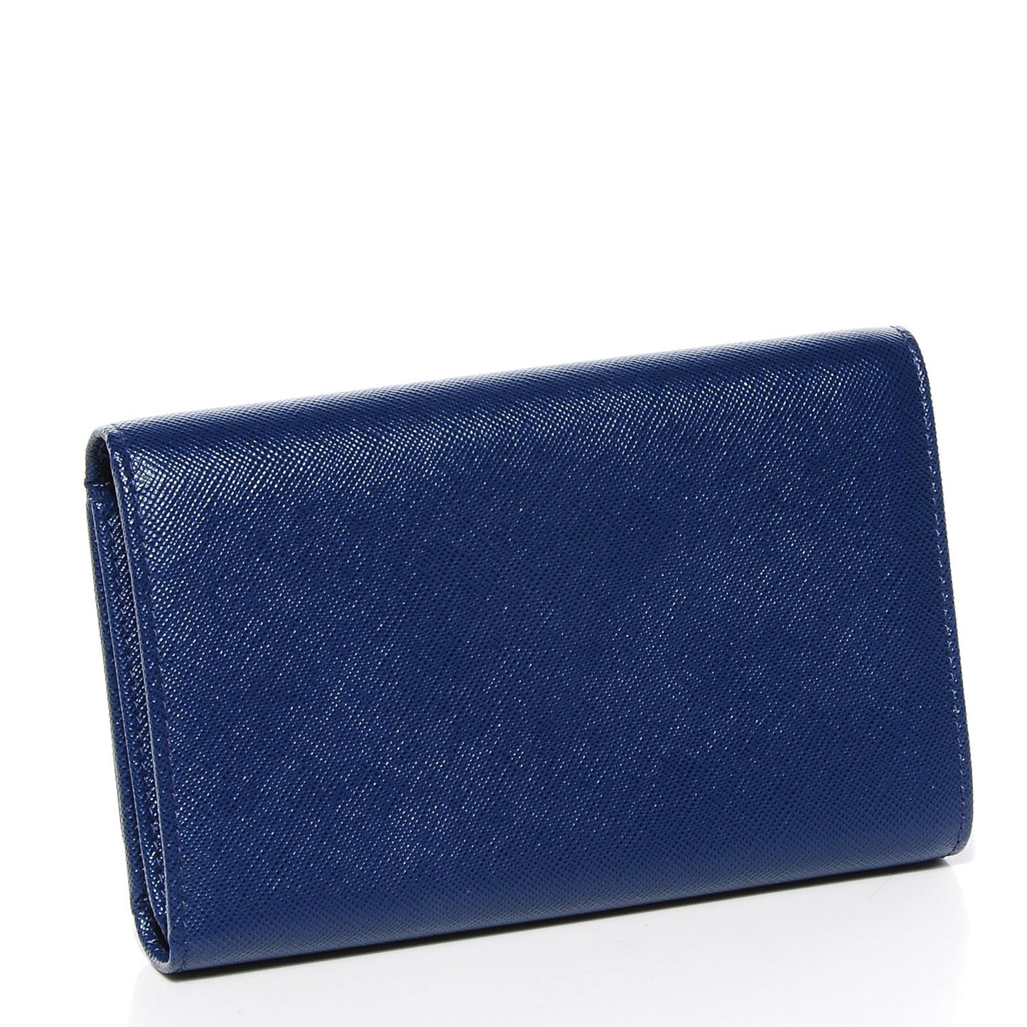 Saffiano Metal Flap Wallet Bleuette