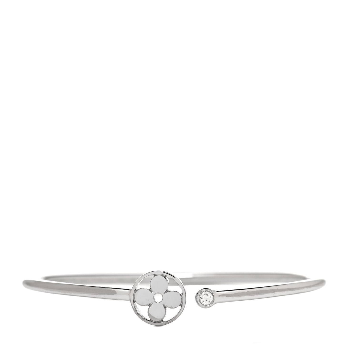 18K White Gold Diamond Idylle Blossom Twist Bracelet