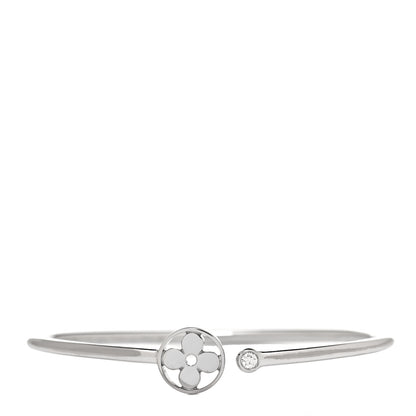 Louis Vuitton 18K White Gold Diamond Idylle Blossom Twist Bracelet 1 of 5