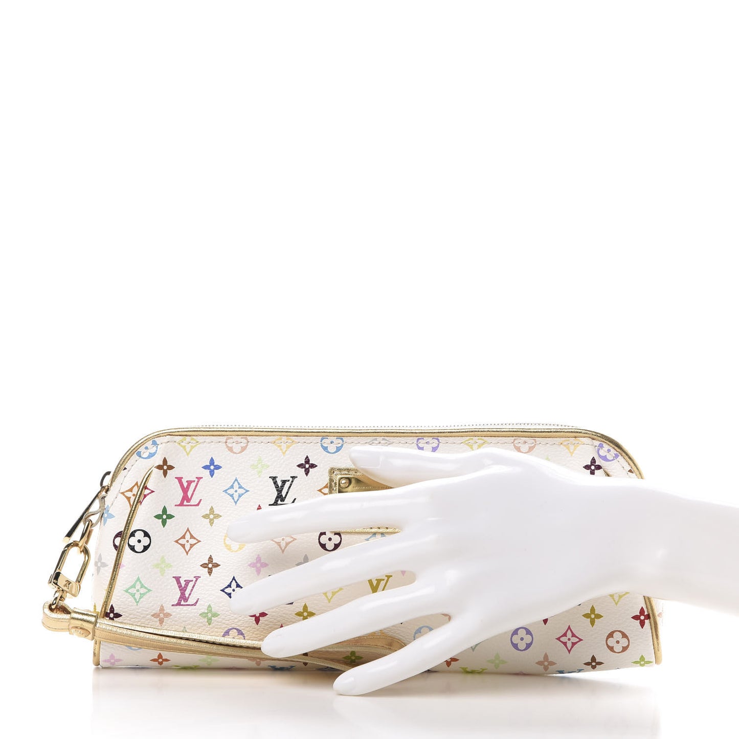 Monogram Multicolor Kate Clutch White
