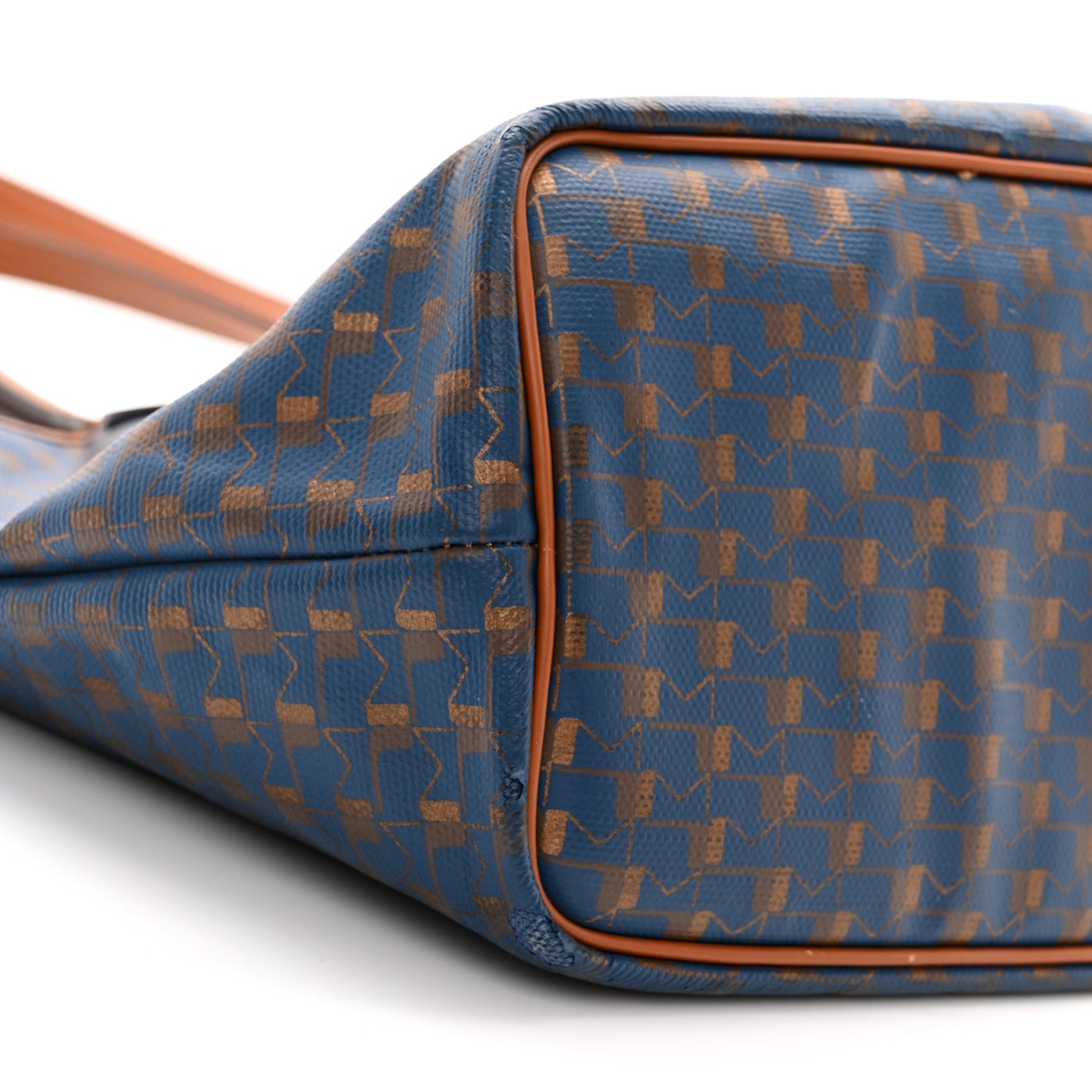 Grained Calfskin Canvas 1920 Oh! Tote Ruban Duo MM Indigo Bronze Cognac
