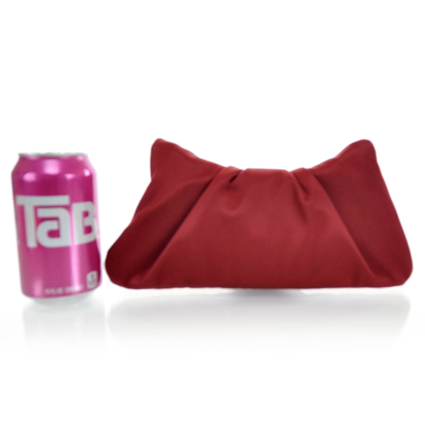 Satin Flap Clutch Red