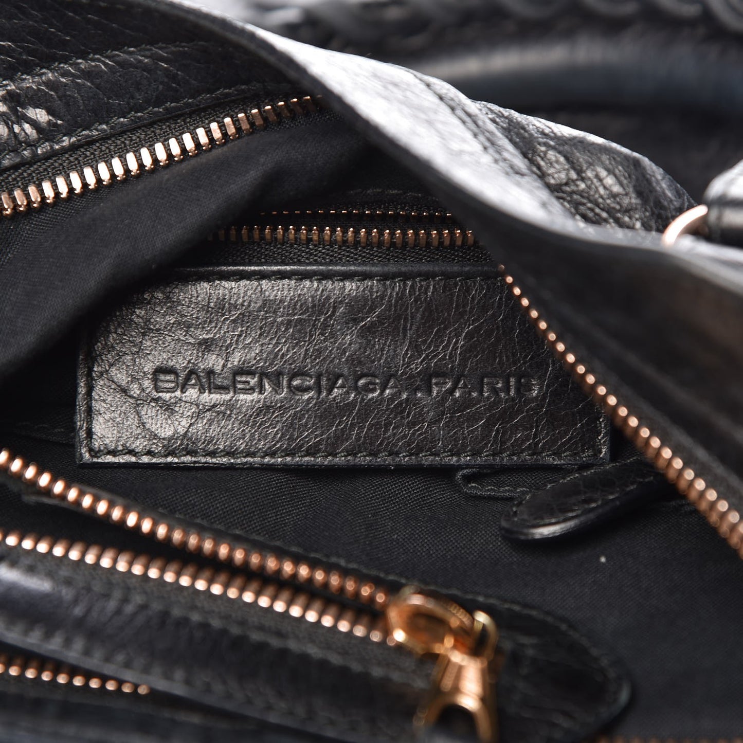 Agneau Giant 12 Rose Gold Hardware Town Black