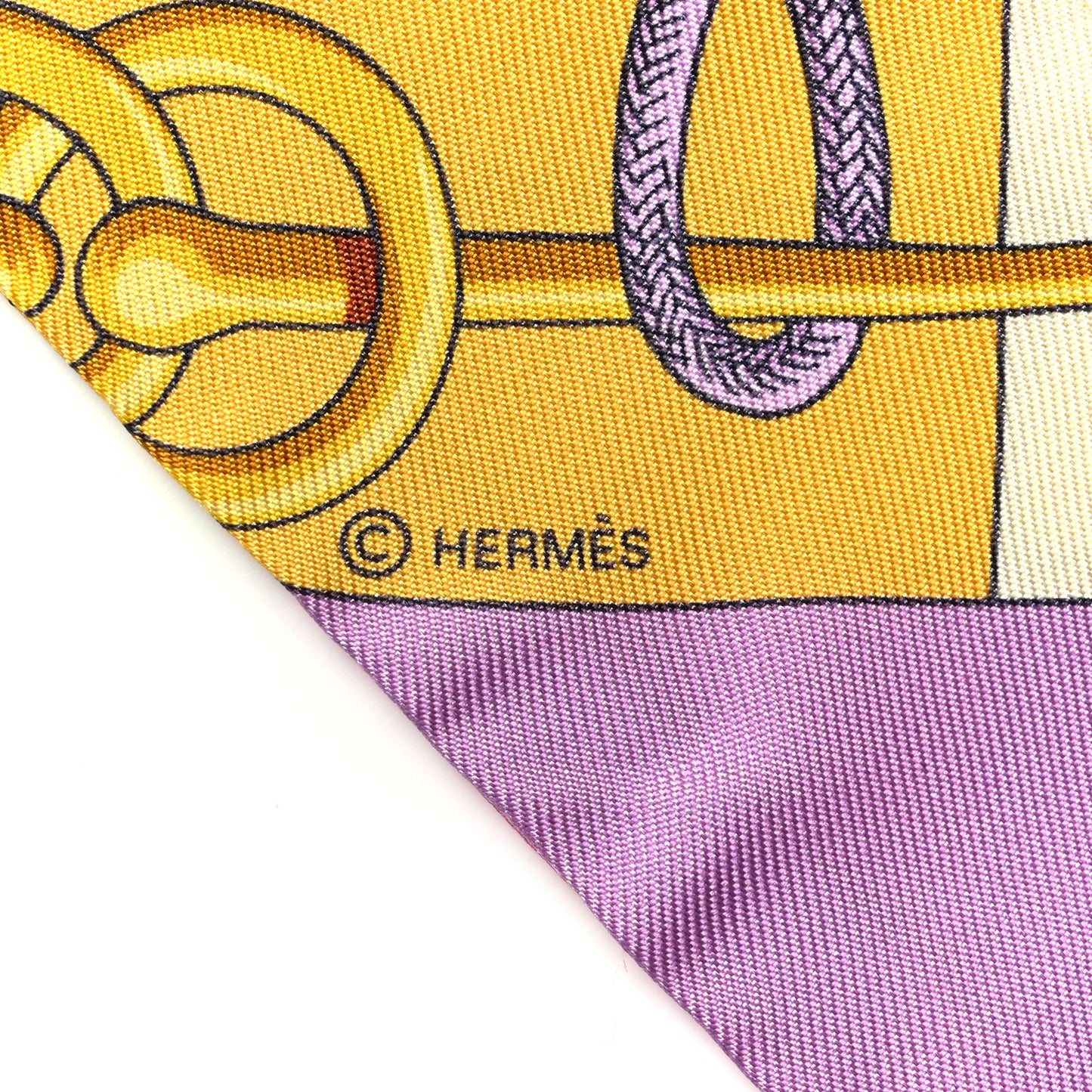 Silk Cliquetis Twilly Bouton D'Or Mauve