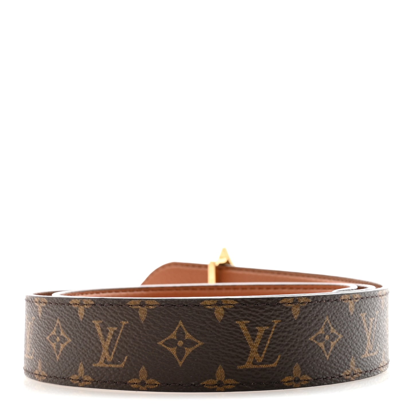 Calfskin Monogram 30mm LV Flowergram Reversible Belt 85 34 Cognac