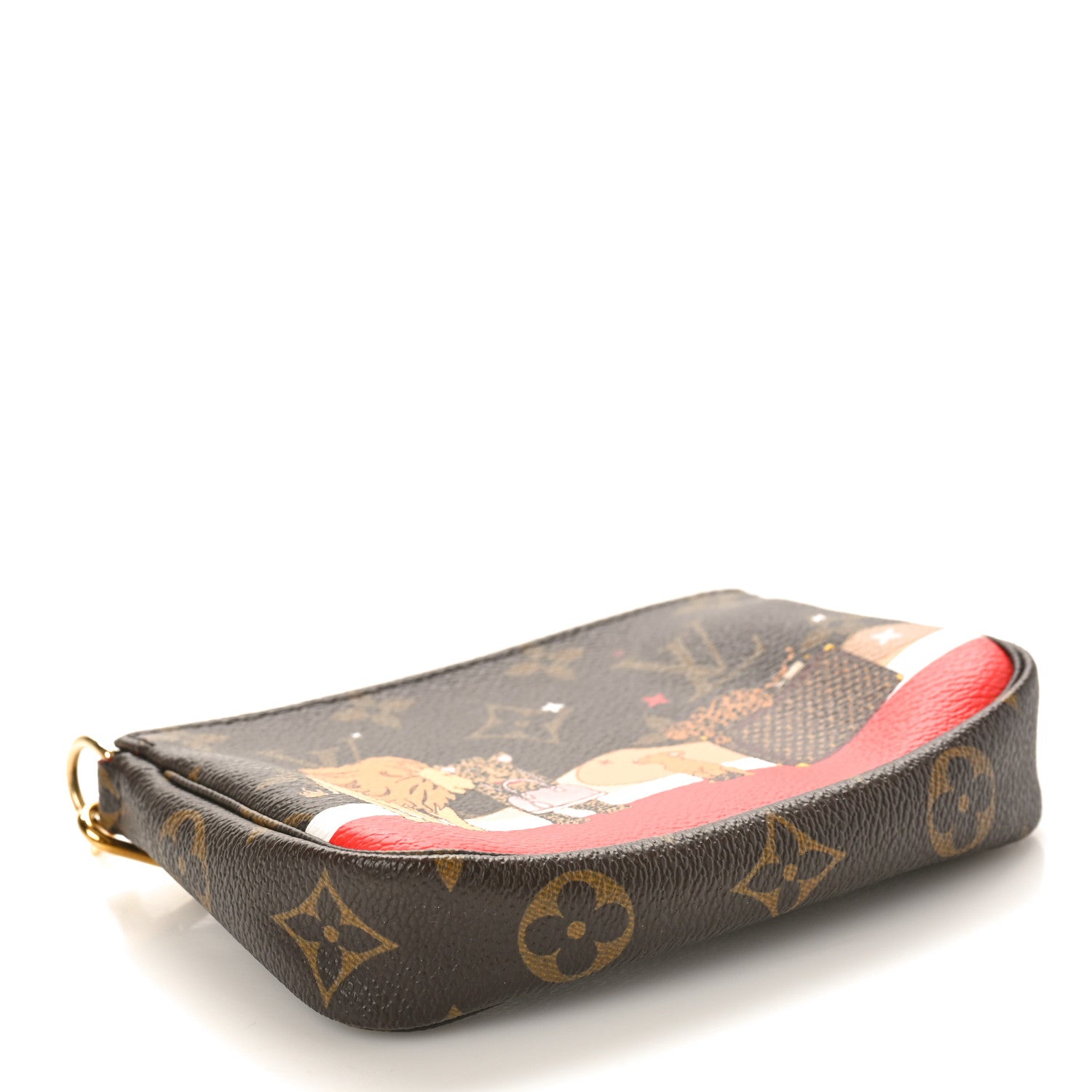 Louis Vuitton Monogram 2018 Christmas Animation Mini Cats Pochette Accessories 4 of 10