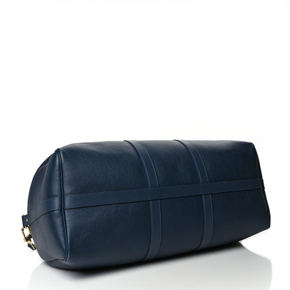 Louis Vuitton X NIGO Taurillon Monogram Denim Drip Keepall Bandouliere 50 Blue 4 of 11