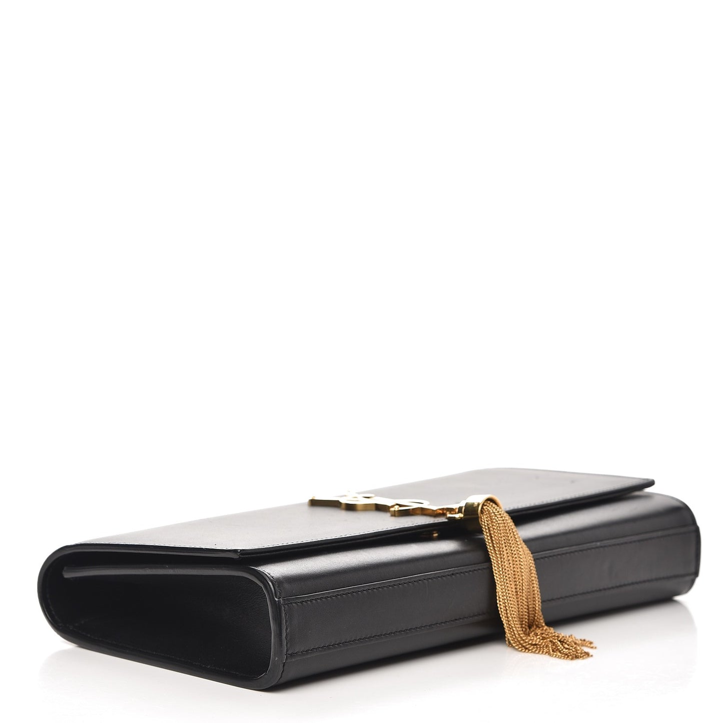 Calfskin Classic Monogram Tassel Clutch Black