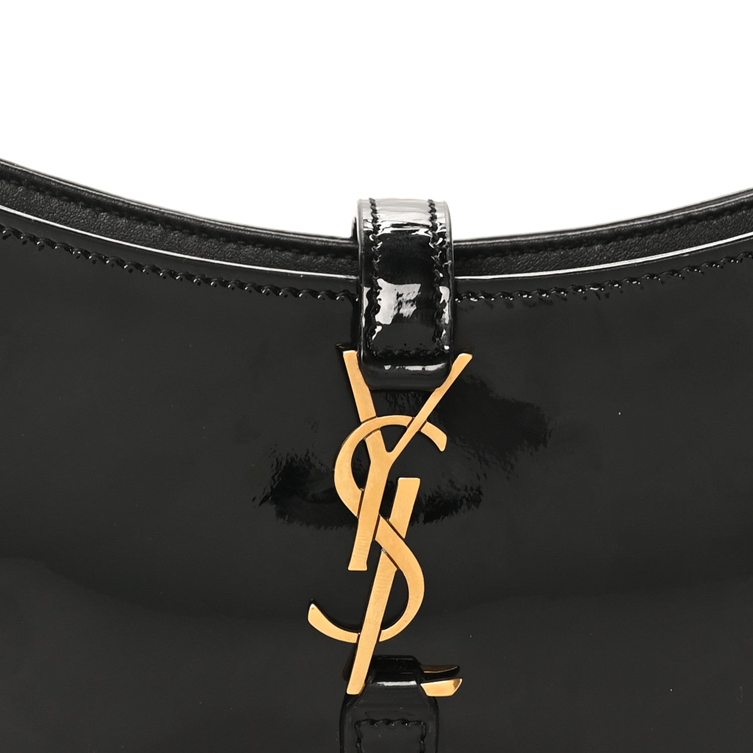 Saint Laurent Patent Calfskin Le 5 A 7 Mini Hobo Black 8 of 10