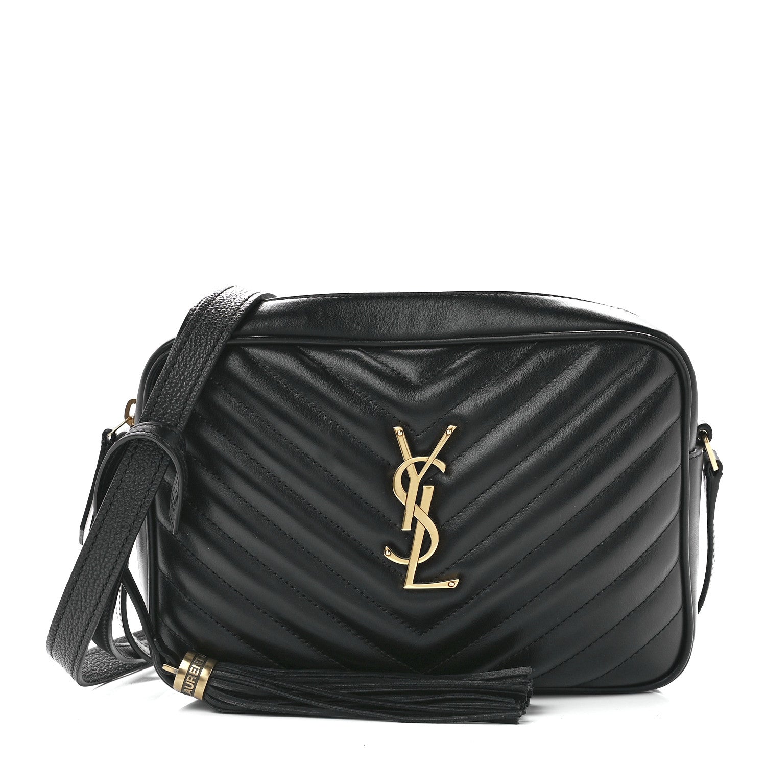 Saint Laurent Calfskin Matelasse Monogram Lou Camera Bag Black 1 of 11
