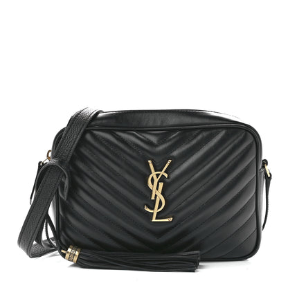 Saint Laurent Calfskin Matelasse Monogram Lou Camera Bag Black 1 of 11