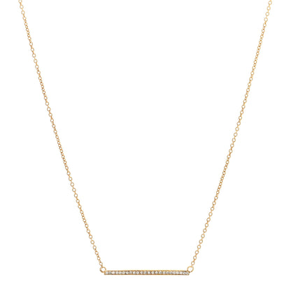 Jennifer Meyer 18K Yellow Gold Diamond Stick Pendant Necklace 1 of 3