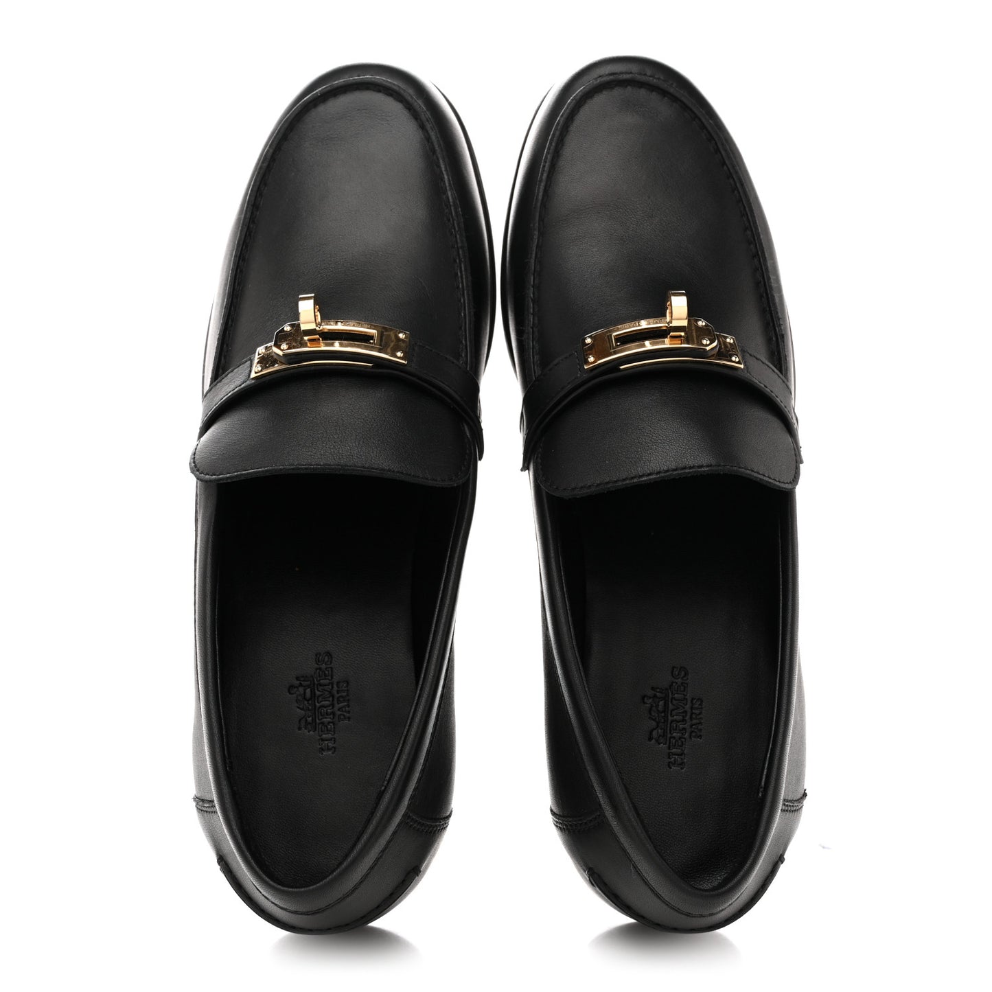 Calfskin Womens Destin Loafers 38.5 Black