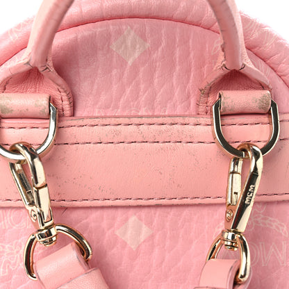 MCM Visetos Side Stud X-Mini Stark Bebe Boo Backpack Soft Pink 13 of 18