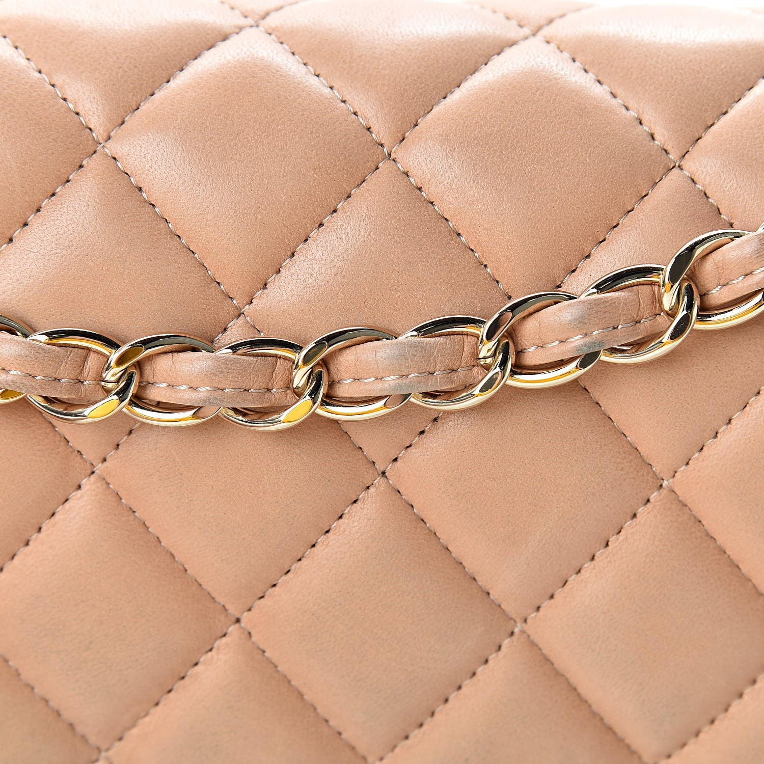 Chanel Lambskin Quilted Jumbo Double Flap Beige Clair 21 of 25
