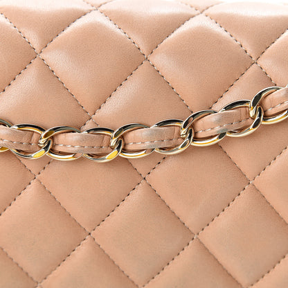Chanel Lambskin Quilted Jumbo Double Flap Beige Clair 21 of 25