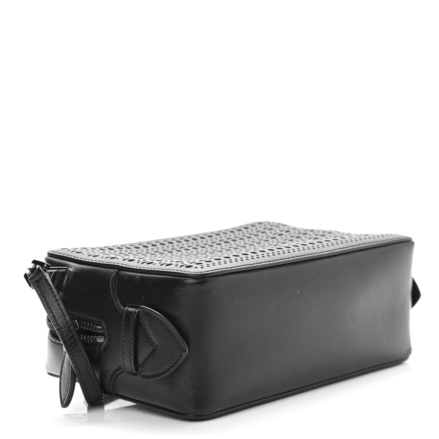 Alaia Calfskin Laser Cut Camera Bag Black 4 of 9