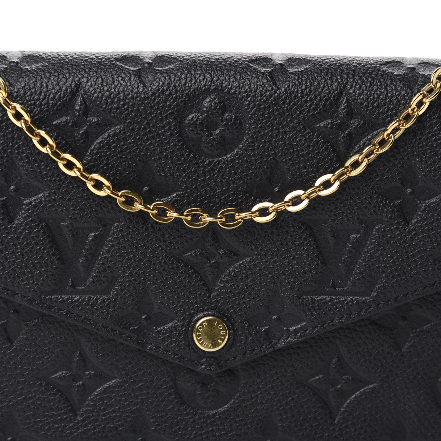 Louis Vuitton Empreinte Pochette Felicie Chain Wallet Black 12 of 12