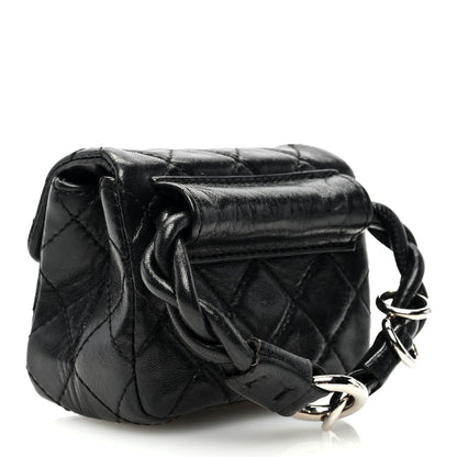Chanel Calfskin Quilted 2.55 Ankle Wrist Bag Black 3 of 7