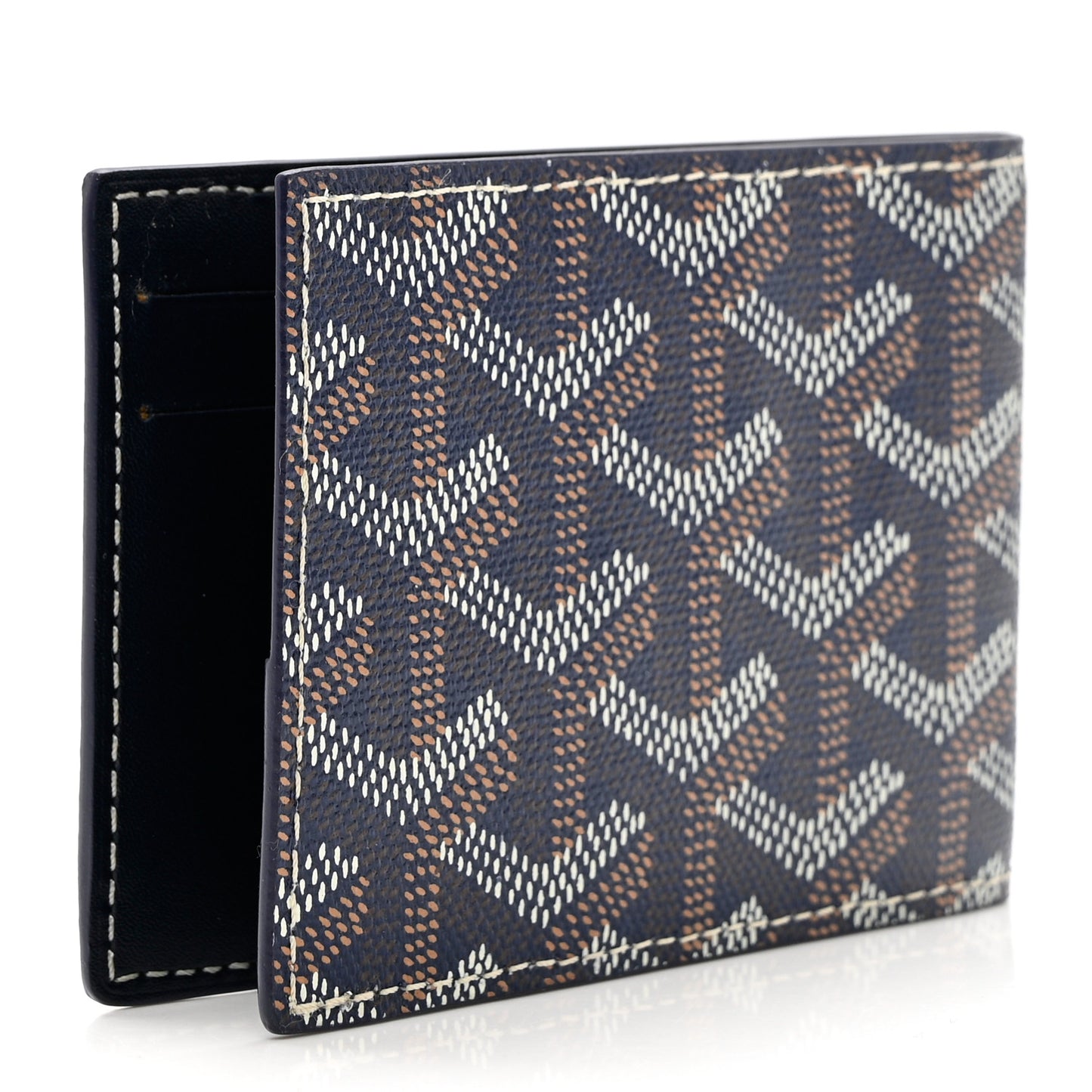 Goyardine Victoire Card Holder Insert Navy