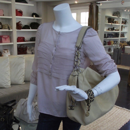 Chanel Lambskin Edgy Large Hobo Beige 2 of 12