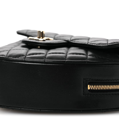 Chanel Lambskin Quilted Large CC In Love Heart Bag Black 10 of 11