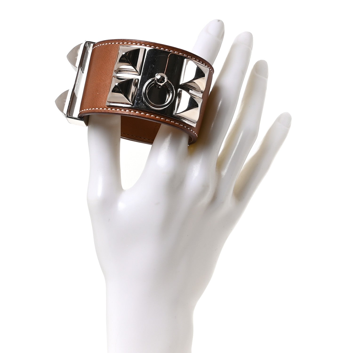 Hermes Barenia Collier De Chien CDC Bracelet S Fauve 2 of 6