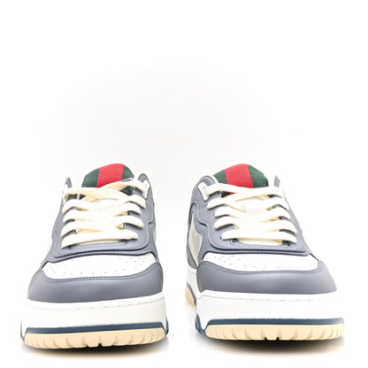 Gucci Sparrow Calfskin Mens Re-Web Sneakers 9.5 Grey White 3 of 9
