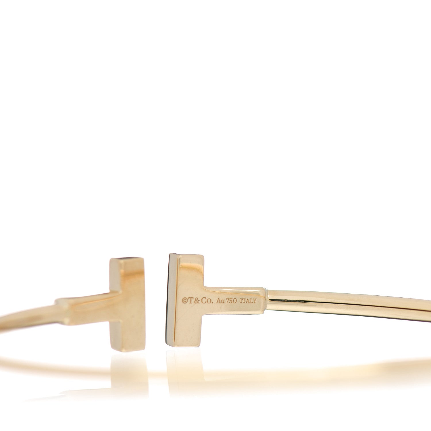 Tiffany 18K Yellow Gold T Wire Bracelet 3 of 4