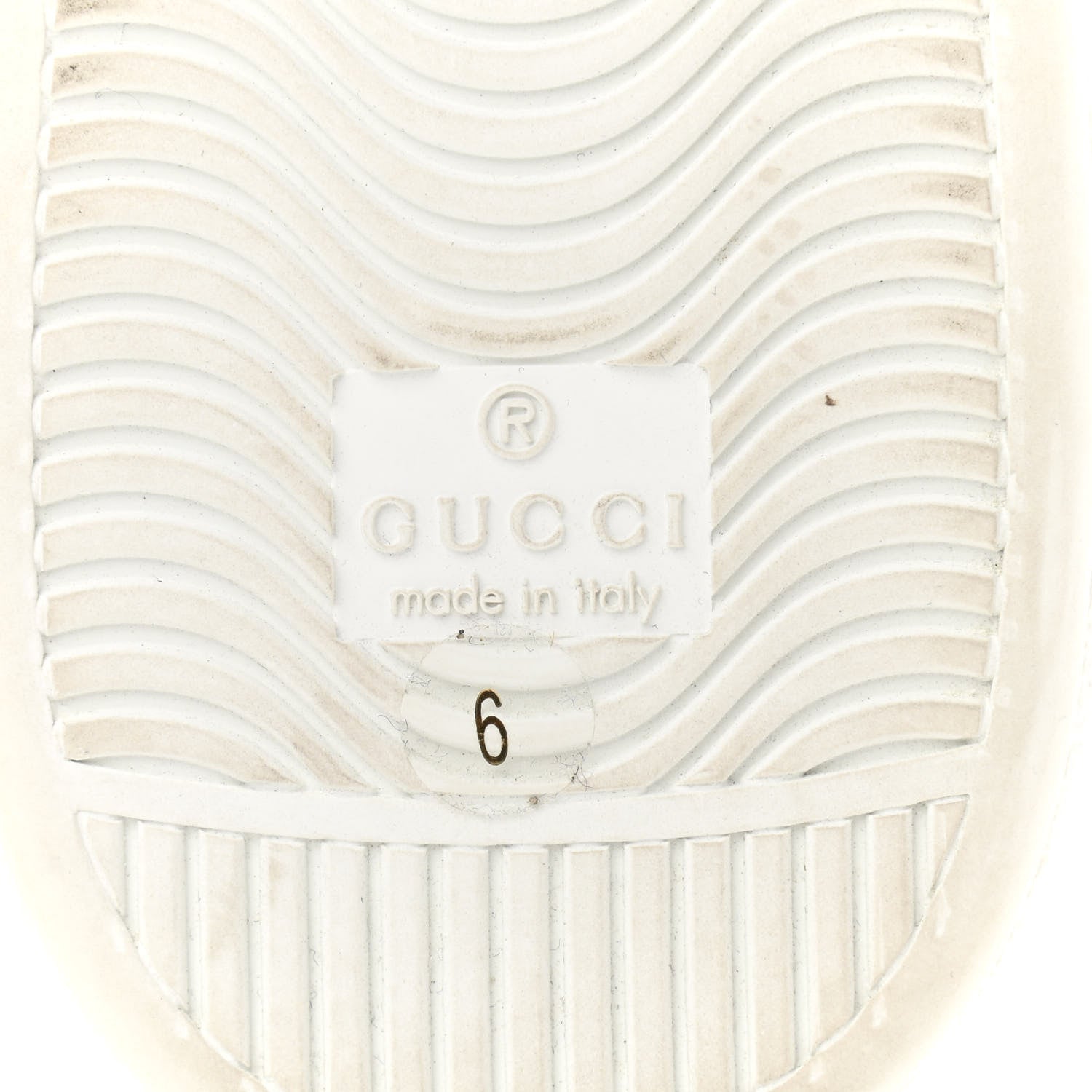Gucci Calfskin Stripe Mens New Ace Sneakers 6 White Ecru Red Flame 6 of 9