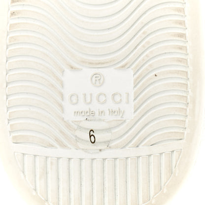 Gucci Calfskin Stripe Mens New Ace Sneakers 6 White Ecru Red Flame 6 of 9