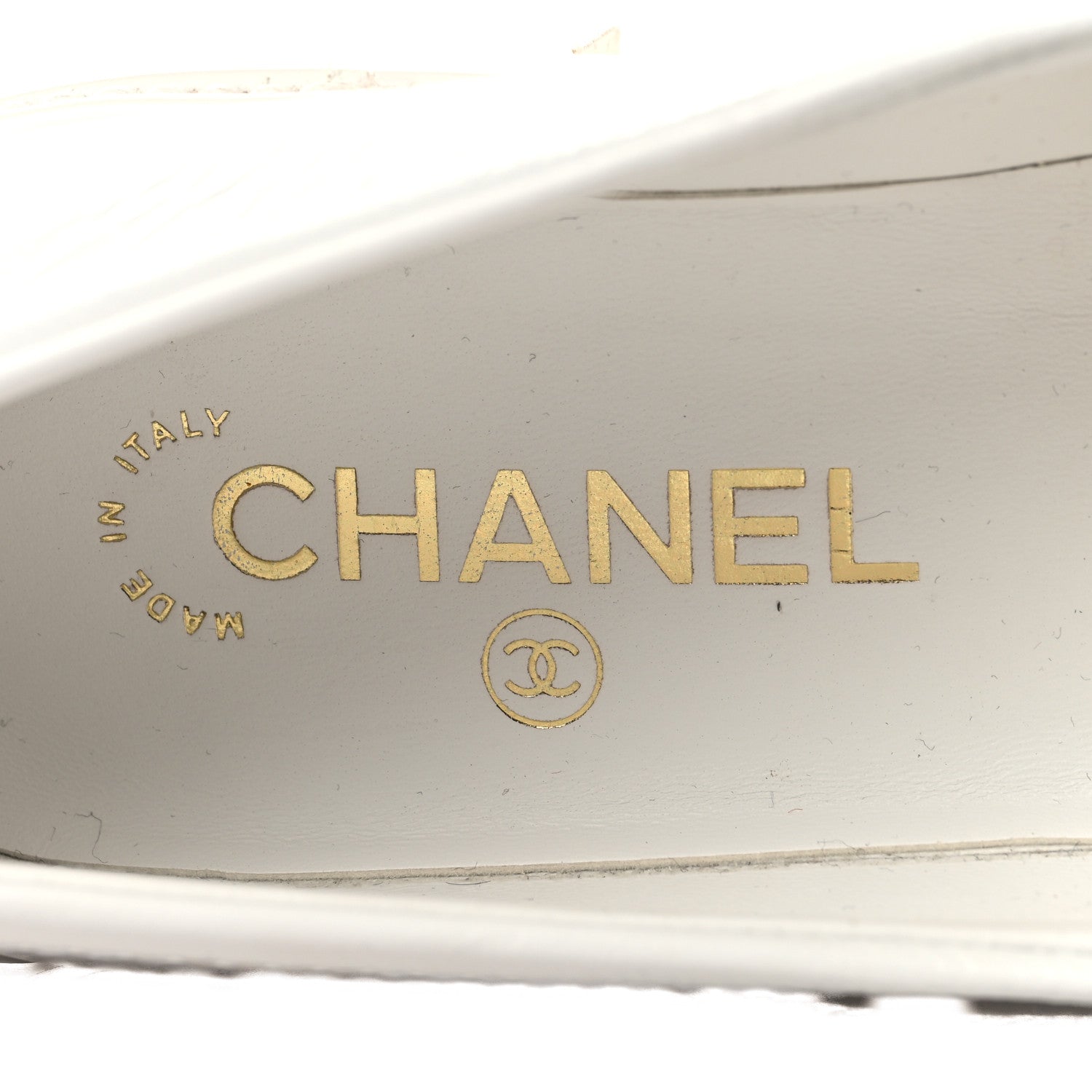 Chanel Crumpled Lambskin Quilted CC Turnlock Loafers 40 White 9 of 9