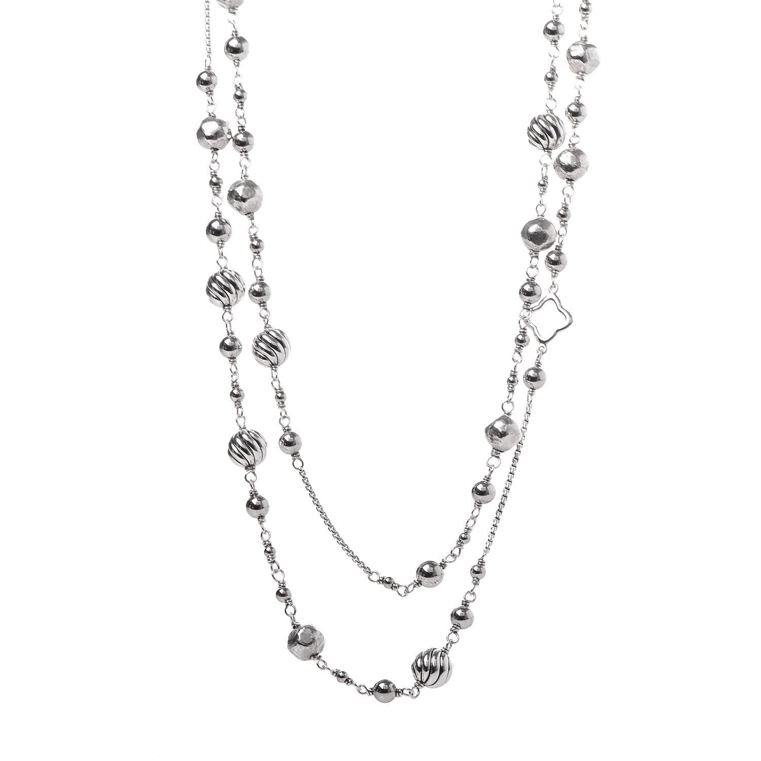 David Yurman Sterling Silver DY Elements Chain Necklace 1 of 6