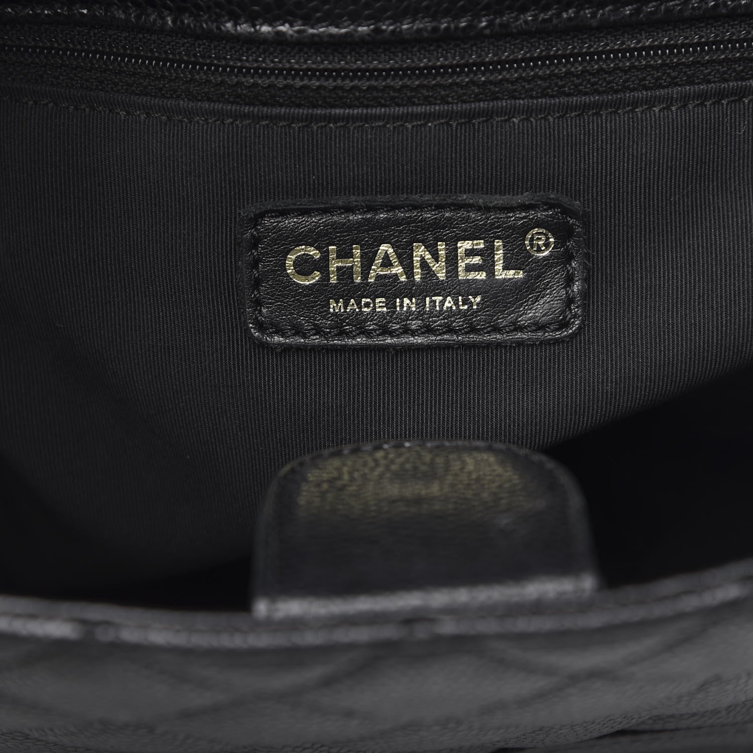 Chanel Caviar Quilted Petit Shopping Tote PST Black 6 of 14